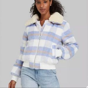 NWT Wild Fable Plaid Bomber Jacket - XS